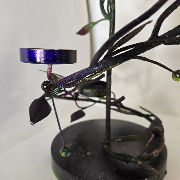 HANDCRAFTED Upcycled Metal Tea Light Candle Holder HANDPAINTED Table Art Decor - Picture 13 of 17